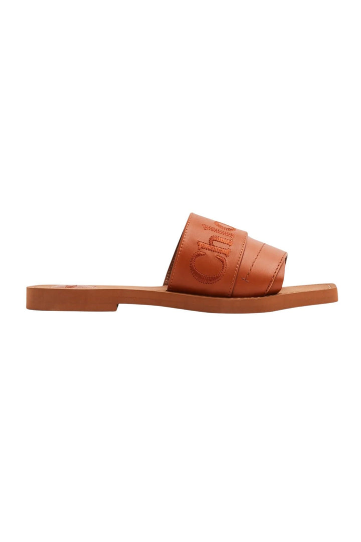 Chloe Leather 'Woody' Slides Womens Style : Chc22w188bf