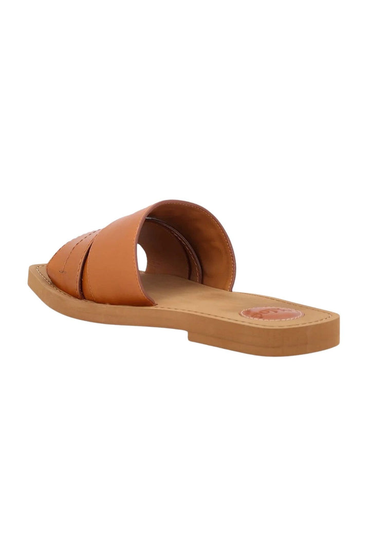 Chloe Leather 'Woody' Slides Womens Style : Chc22w188bf