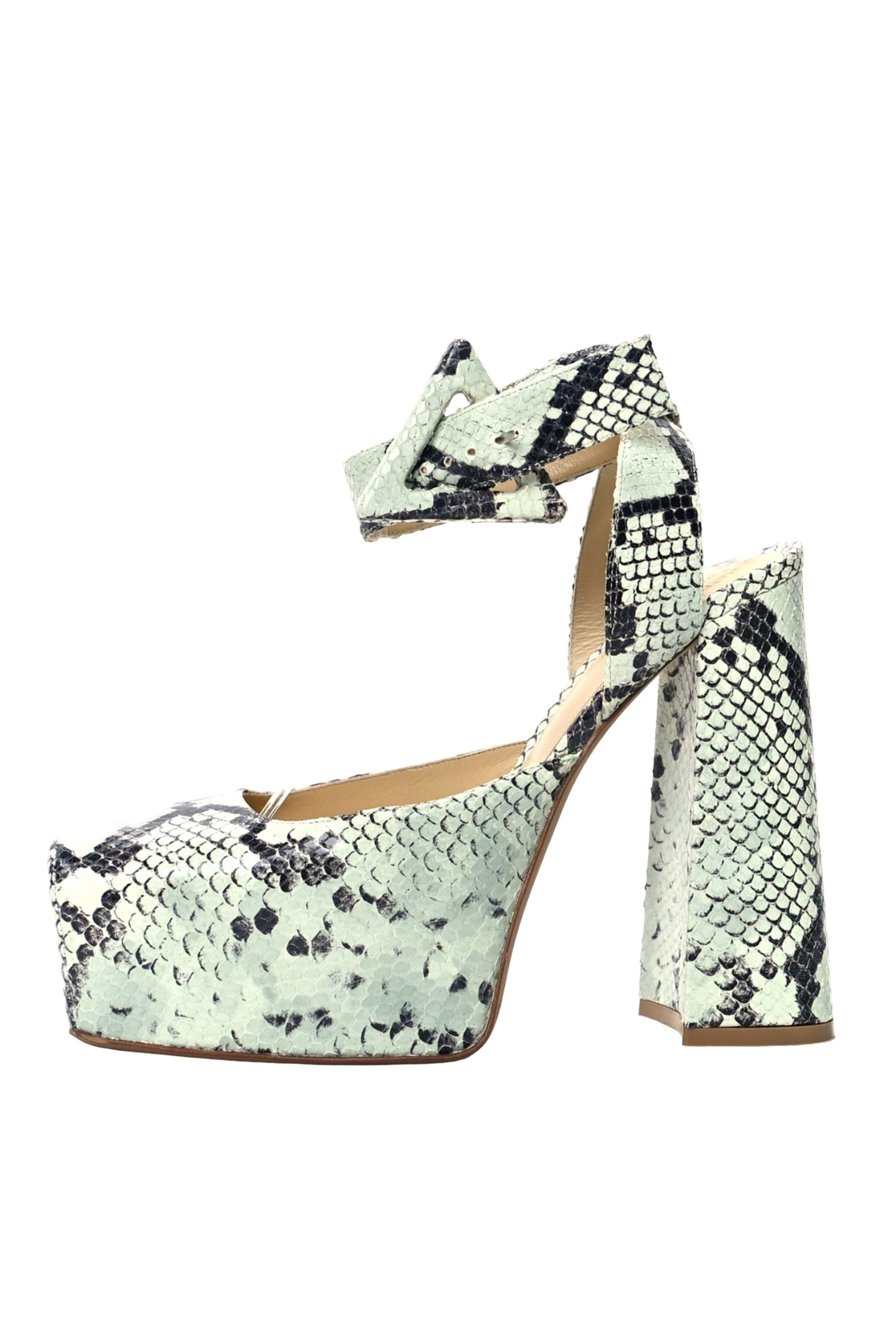 Bottega Veneta | Faded Python Noir Tower Pumps Green/Black – Eclipse ...